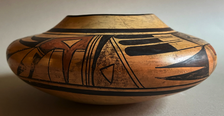 Historic Hopi Sikyatki Revival Style Polychrome Low Profile Pottery Jar ...