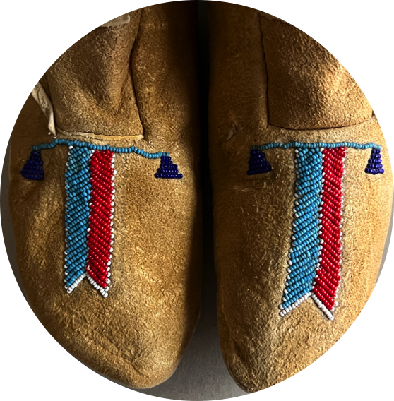 Historic Northern Shoshone Plains Indian Beaded High Top Deer Hide ...