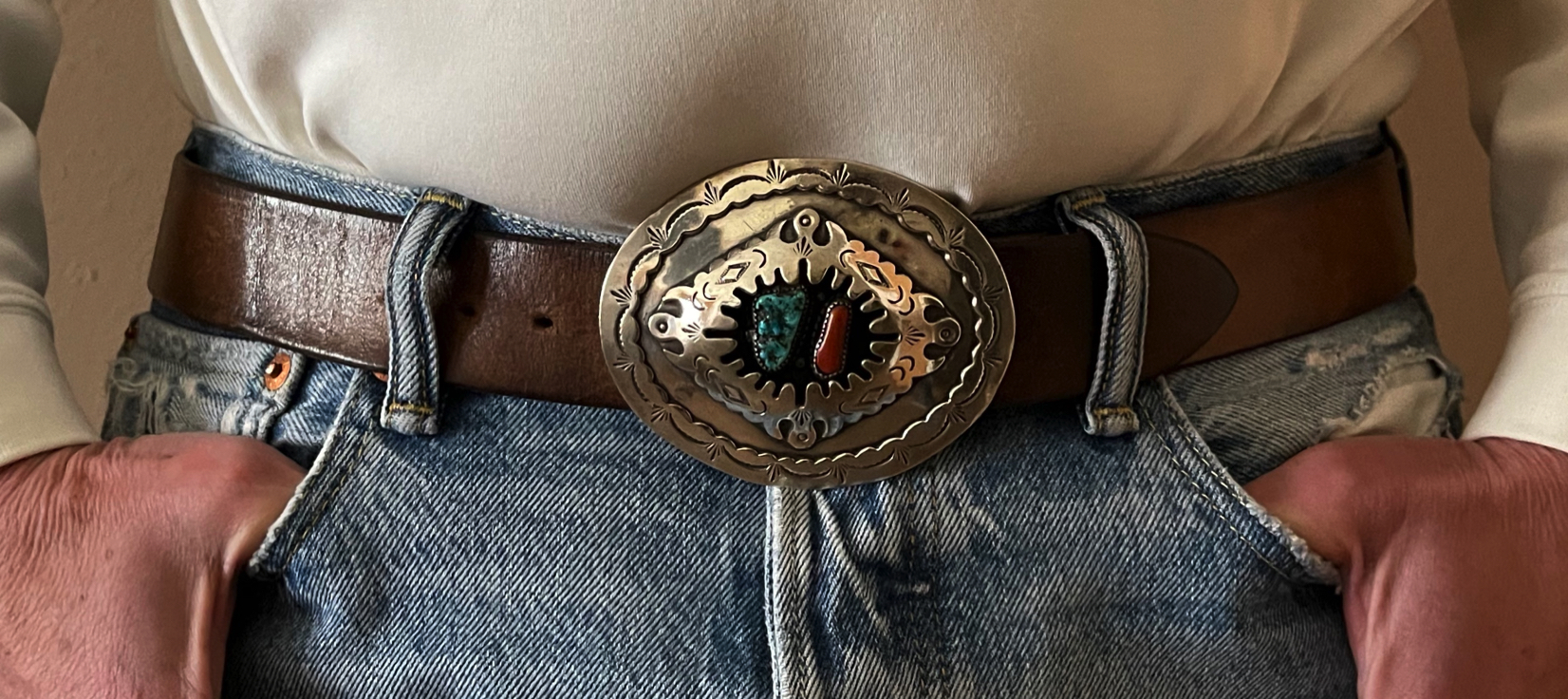 Silver Belt Buckle Bear Claw Clan People Follow Hopi | Anderson Koinva