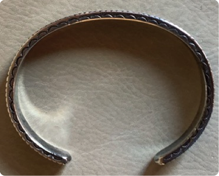 Perry Shorty Navajo Coin Silver Bangle Bracelet 2018